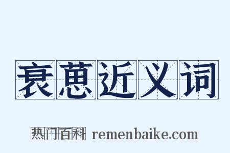 衰葸近义词是什么意思的图片